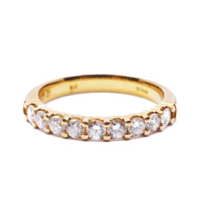 0.55ct Half Eternity Ring | Pre-Loved | 18K Yellow Gold