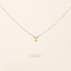 14K Gold One Drop Initial Necklace