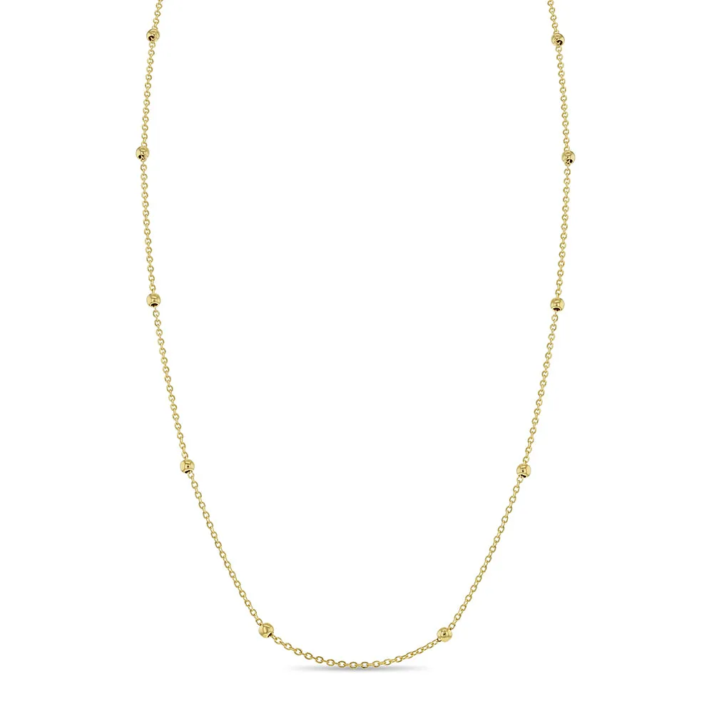 14k Gold Polished Satellite Women's Necklace