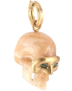 18k Yellow Gold Skull Pendant