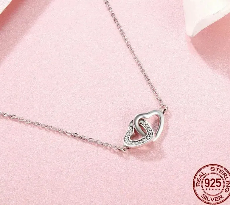 925 Sterling Silver Heart Pendant Necklace