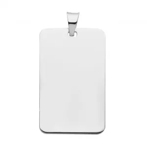 Acotis Silver Personalize Tags Rectangular G61040