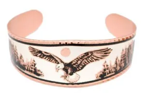 All Copper Bracelet Hand Made American Bald Eagle