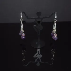 Amethyst Crystal Chandelier Earrings