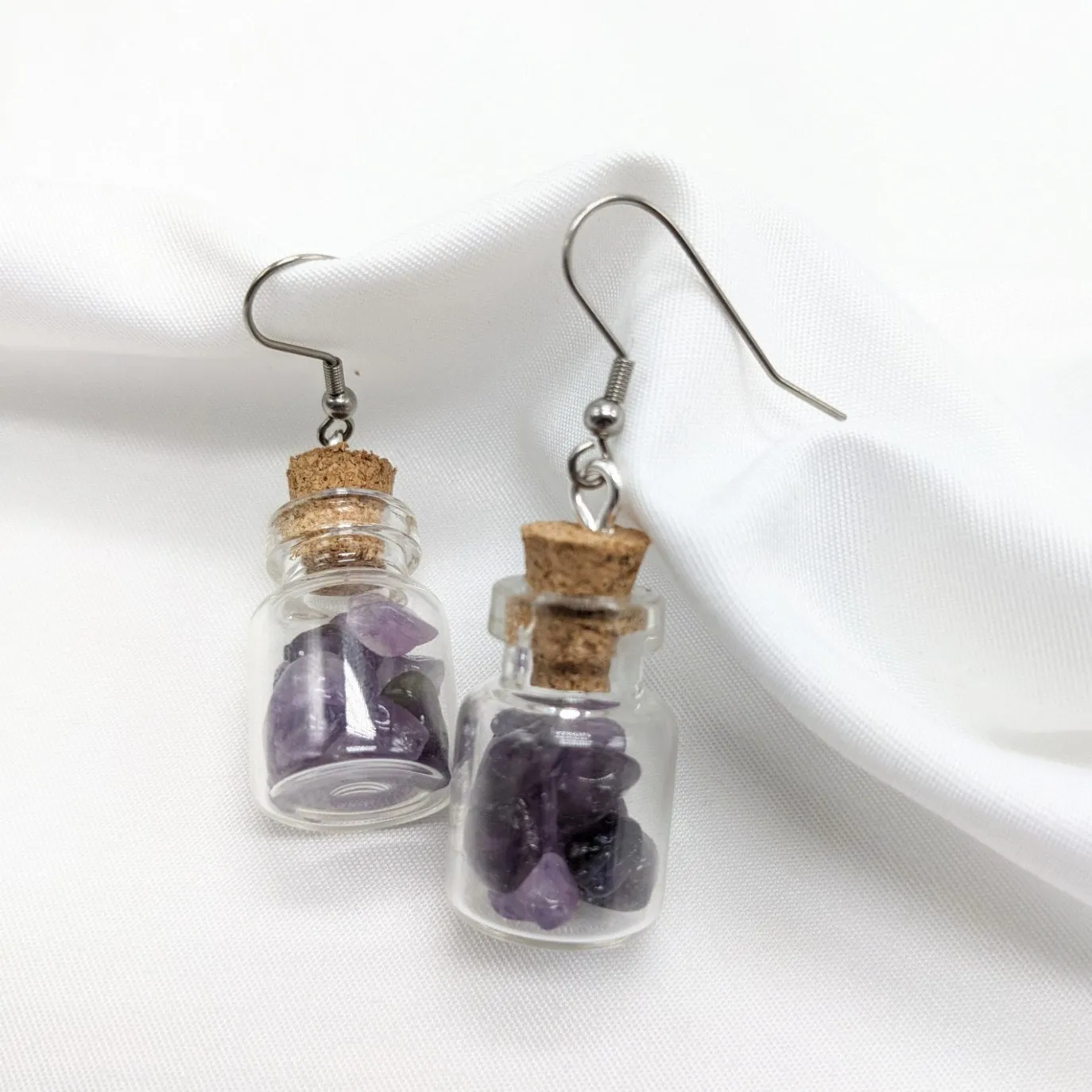 Amethyst in a Bottle Earrings