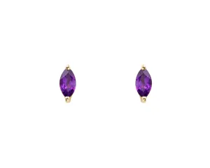 Amethyst Marquise Studs (Ready to Ship)