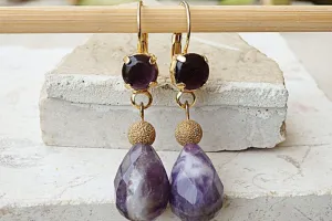 Amethyst Teardrop Earrings