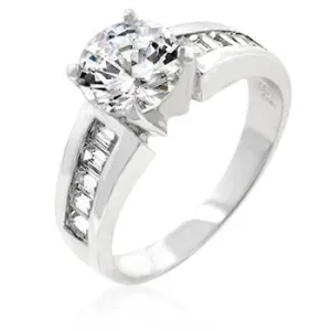 Antoinette Engagement Silver Ring