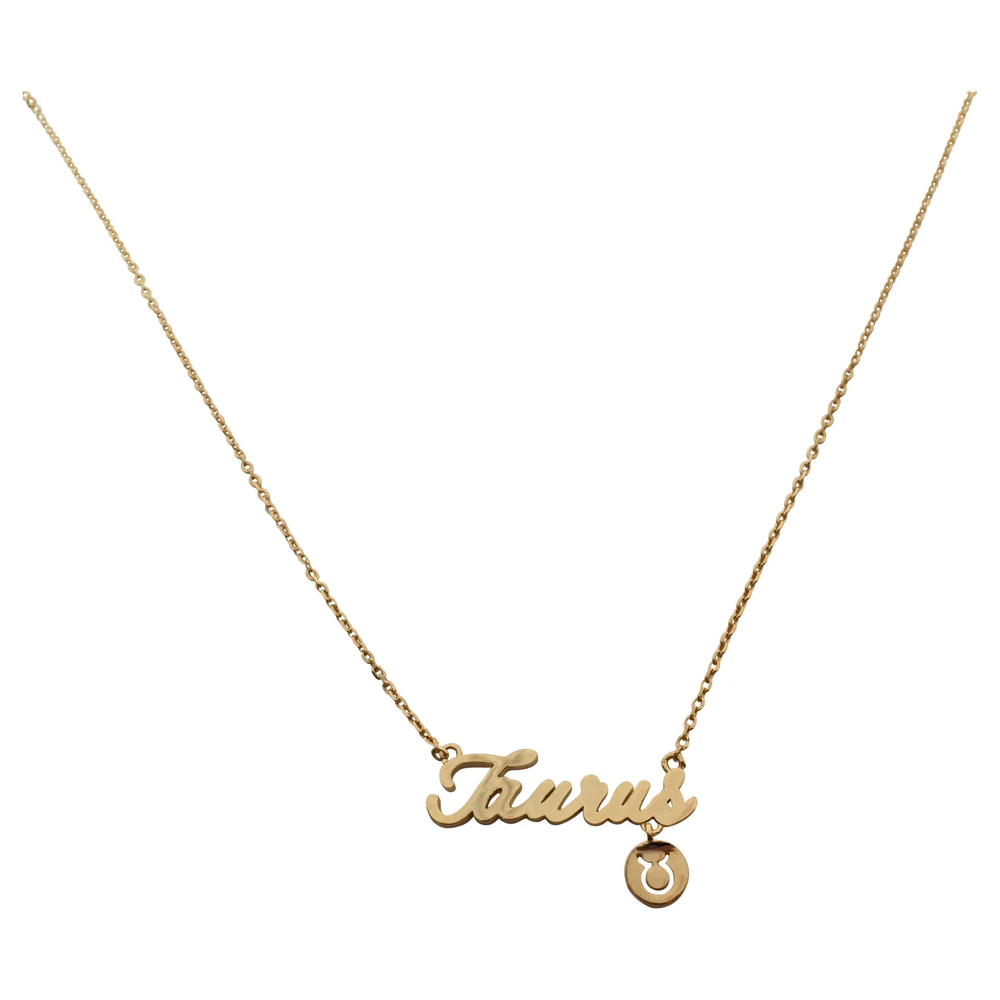 Aquarius Zodiac Sign Necklace (gold)