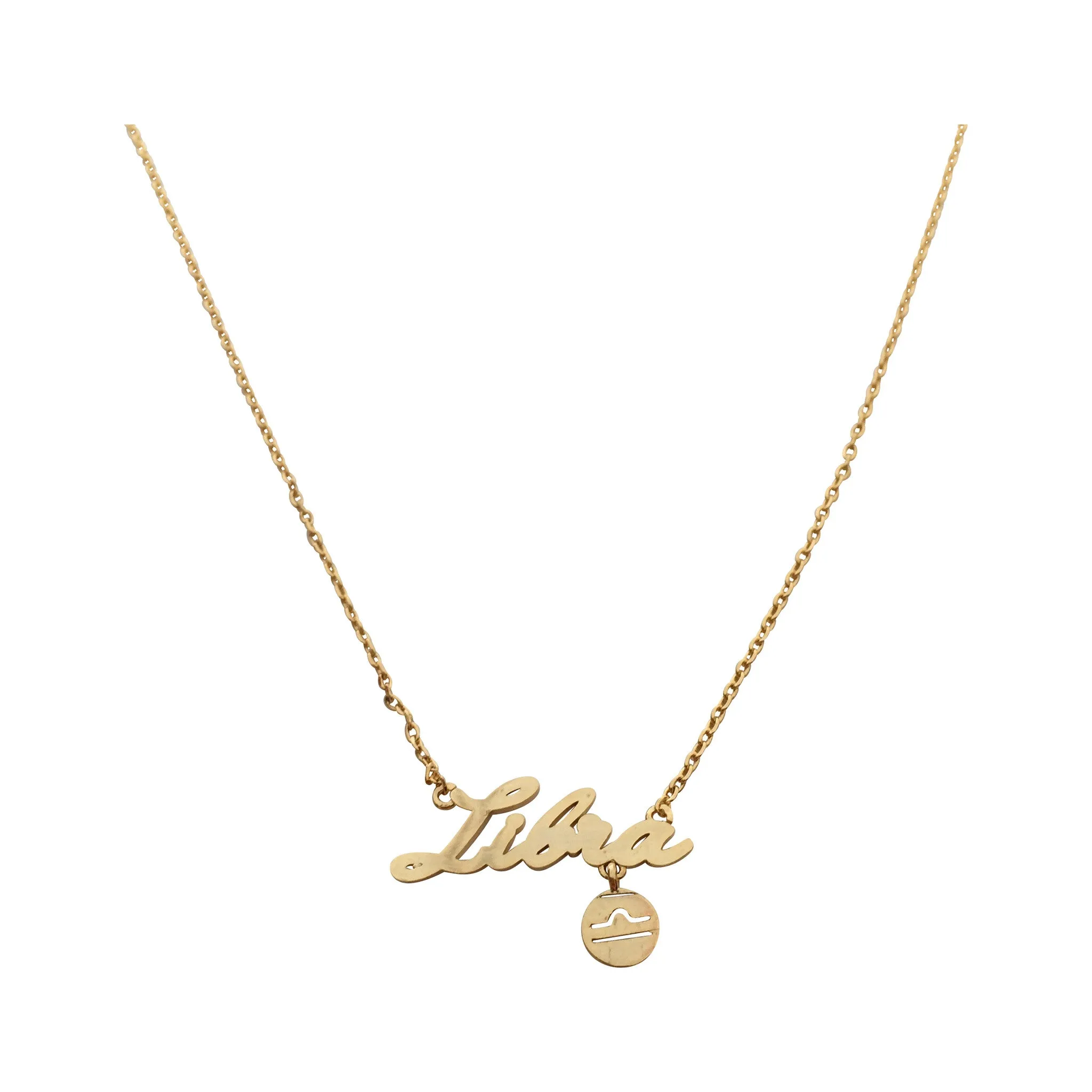 Aquarius Zodiac Sign Necklace (gold)