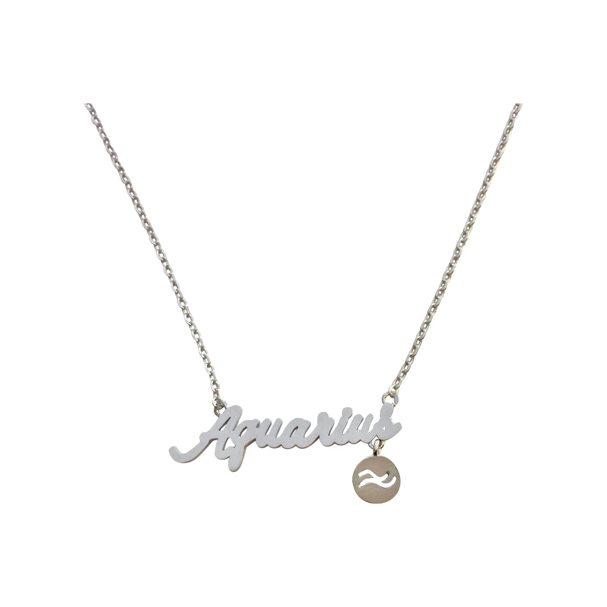 Aquarius Zodiac Sign Necklace (gold)