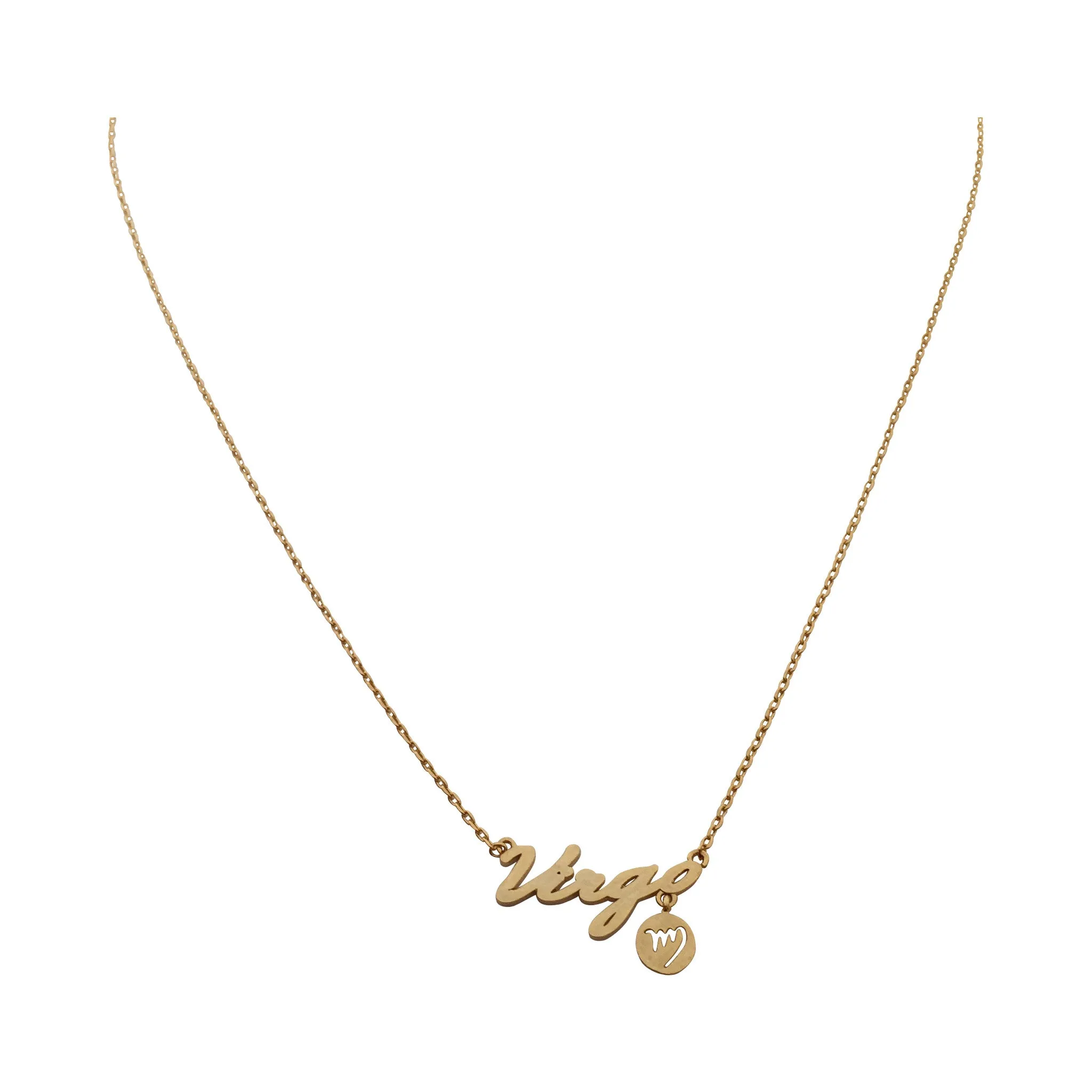 Aquarius Zodiac Sign Necklace (gold)