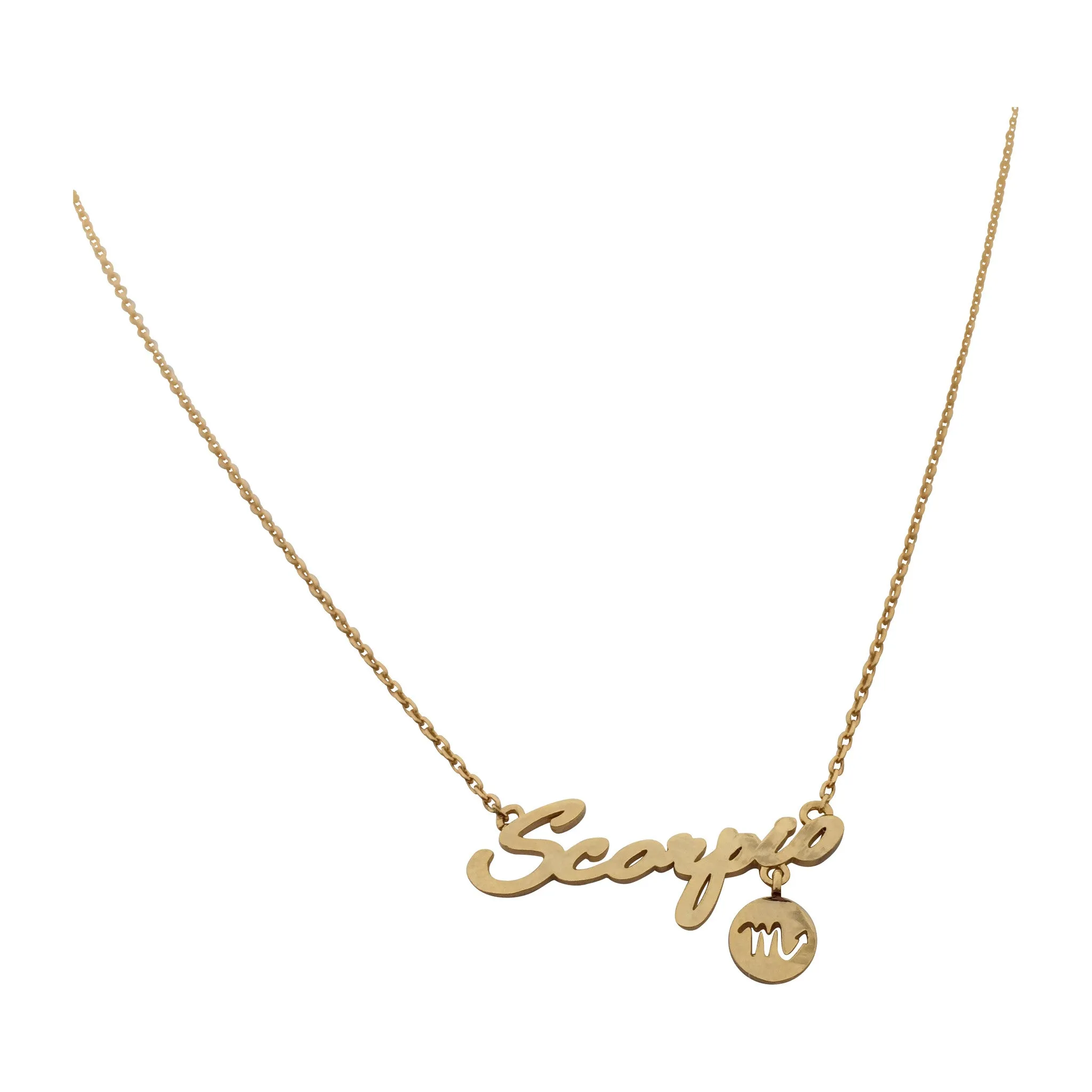 Aquarius Zodiac Sign Necklace (gold)