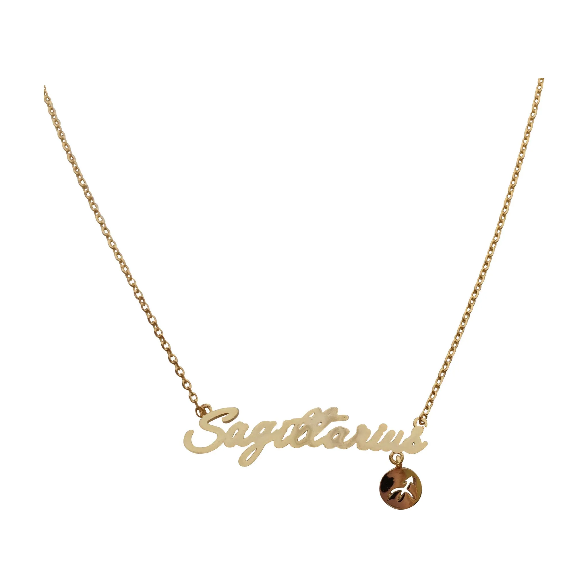 Aquarius Zodiac Sign Necklace (gold)