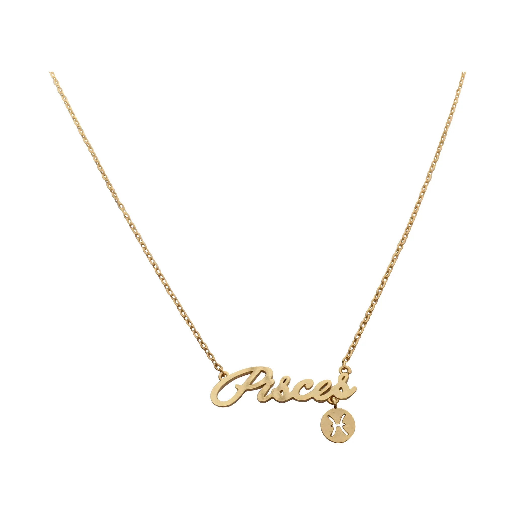 Aquarius Zodiac Sign Necklace (gold)