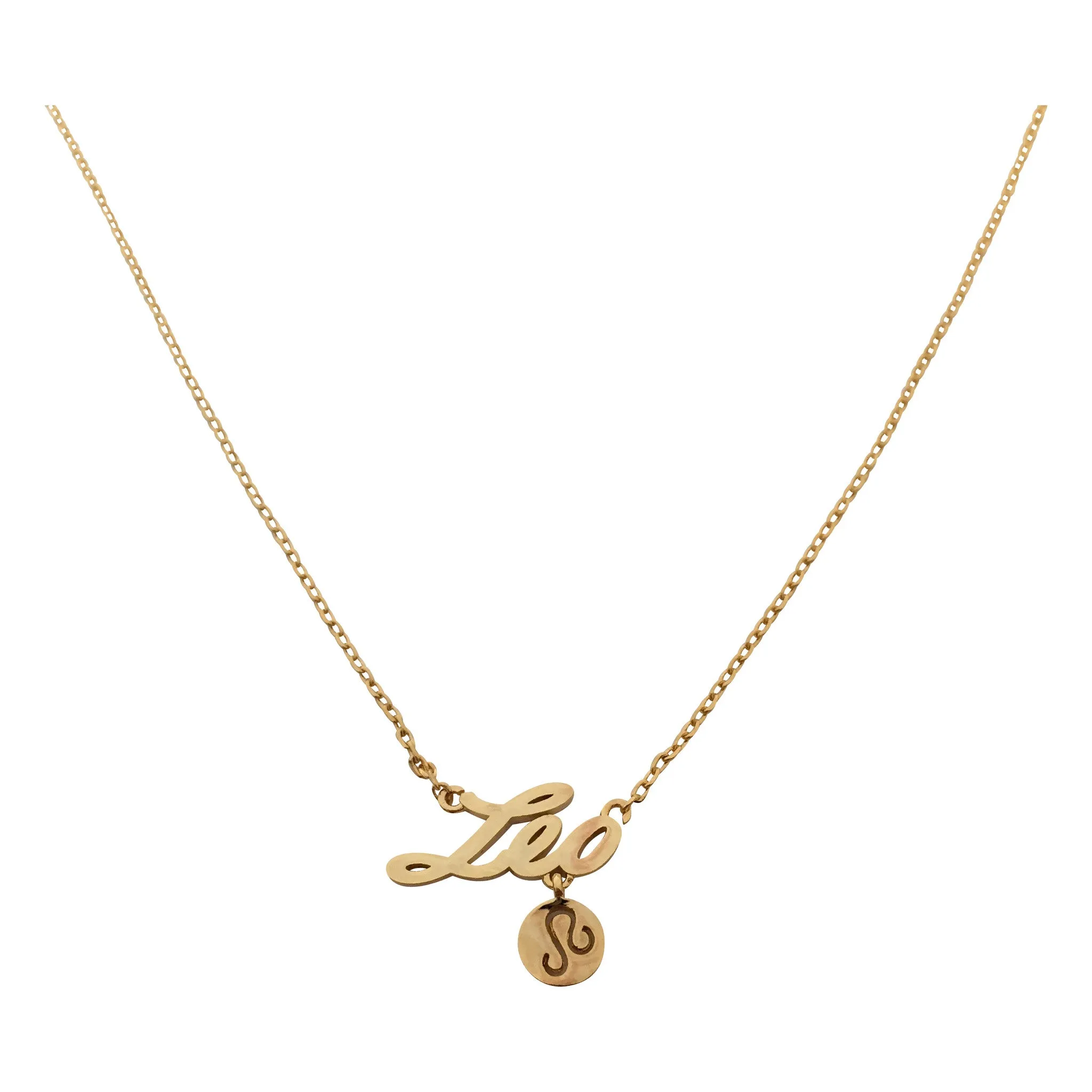 Aquarius Zodiac Sign Necklace (gold)