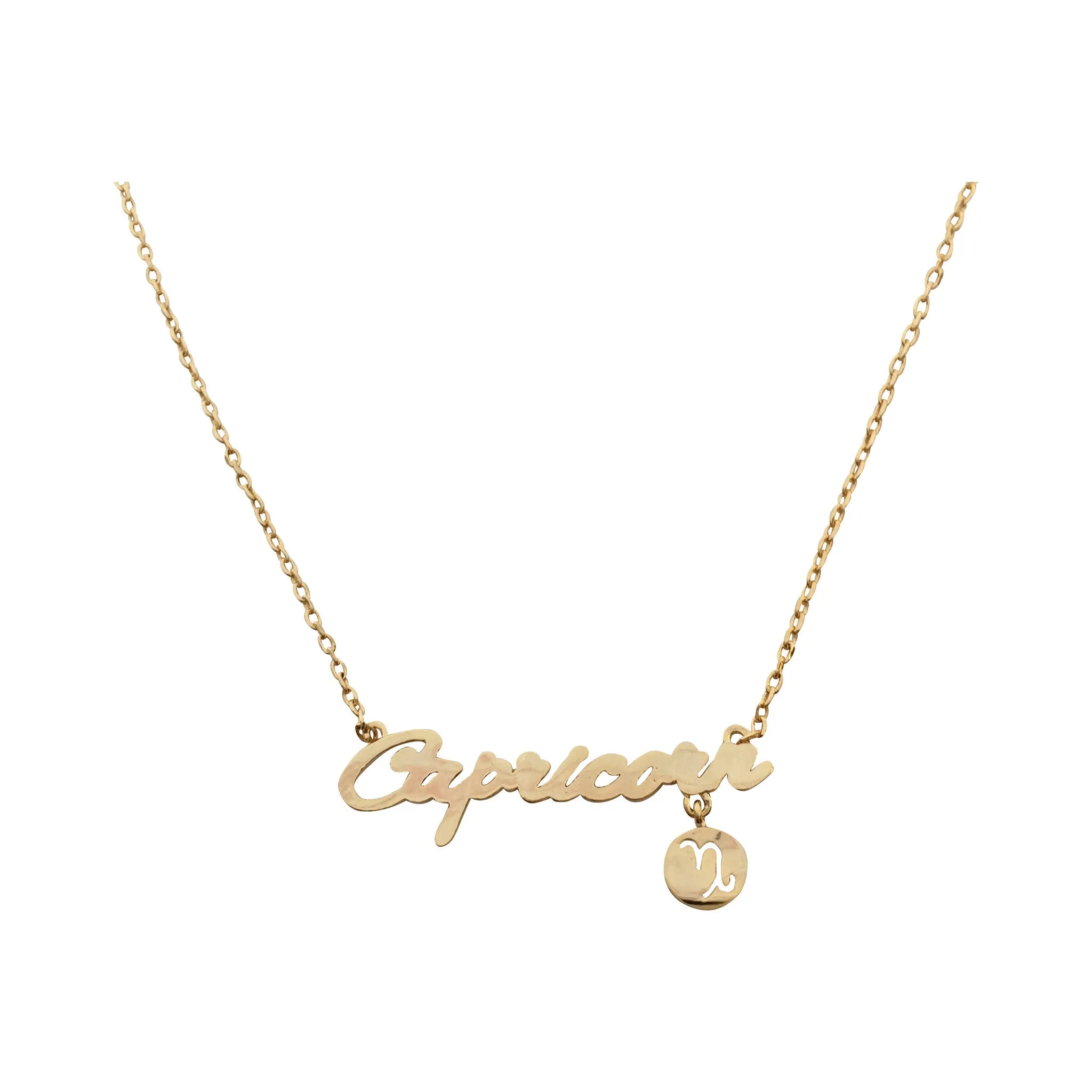 Aquarius Zodiac Sign Necklace (gold)