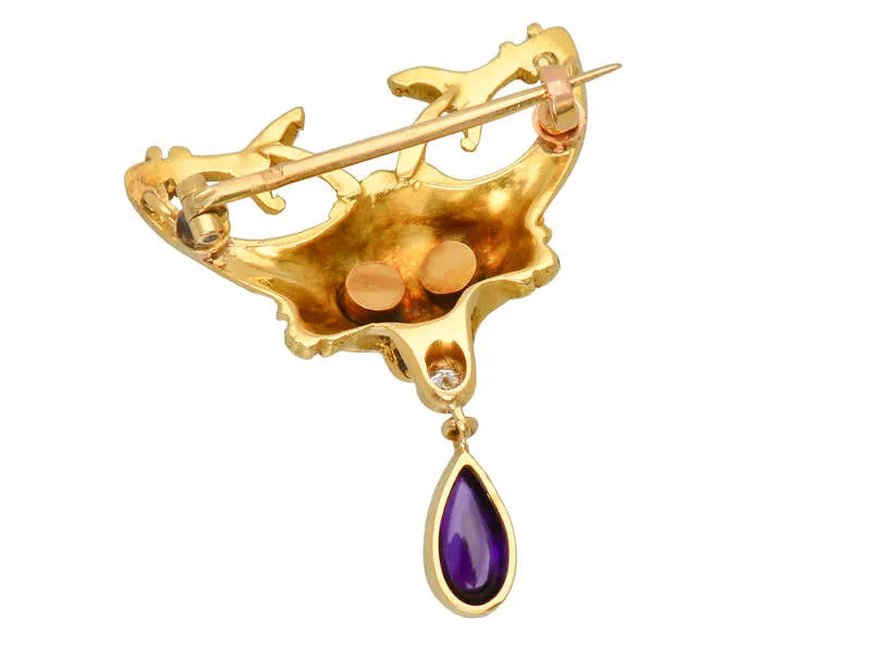 Art Nouveau Rare Chimera Necklace Brooch