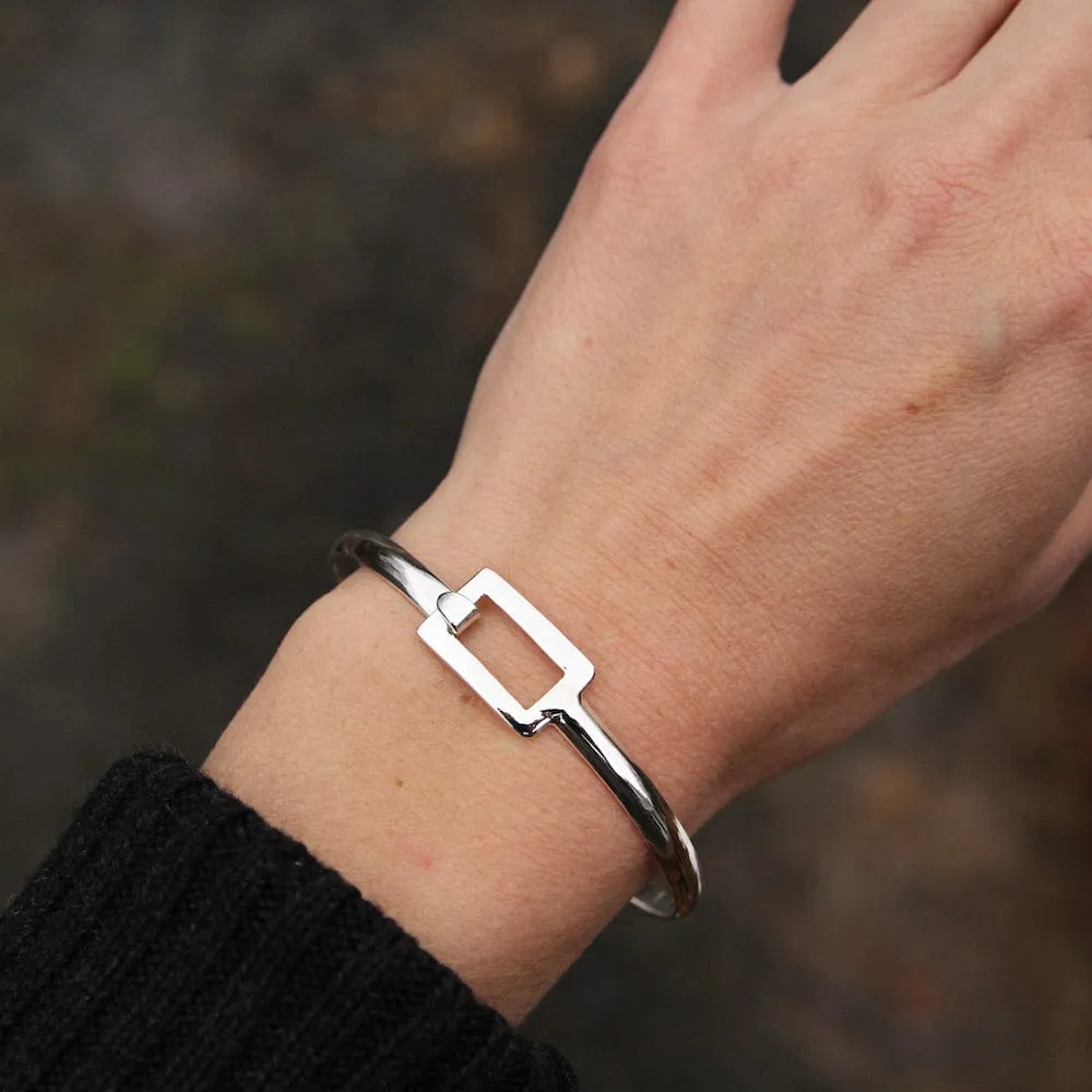 Bangle With Square Buckle Latch