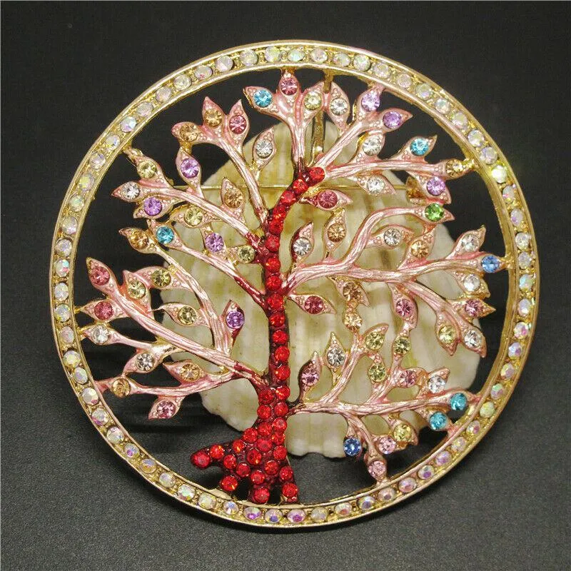 Betsey Johnson Tree Multi-Color Enamel Brooch Pin