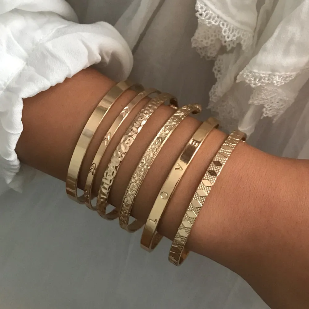 Boho Vintage Bangle Bracelet Set