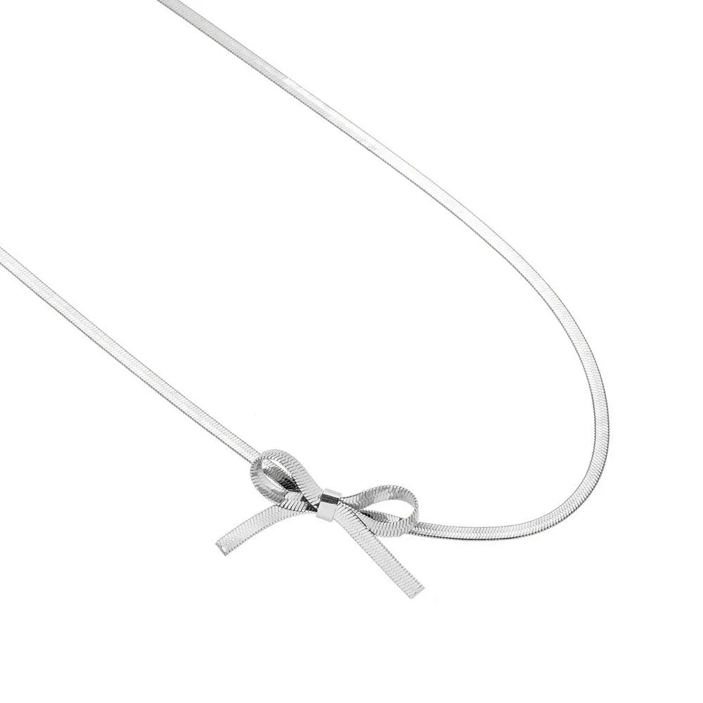 Bow Herringbone Necklace