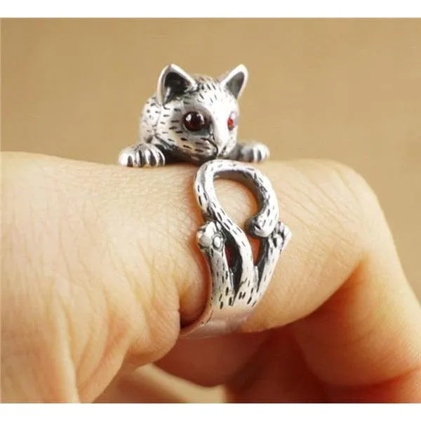 Cat Rings, Alloy or Solid 925 Sterling Silver.  Spread Smiles Wherever you Go!  Three colors