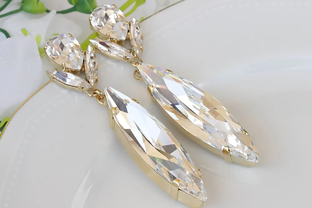 CLEAR CHANDELIER EARRINGS