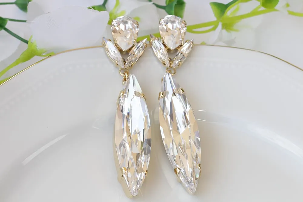 CLEAR CHANDELIER EARRINGS