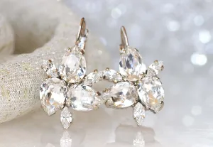 CLEAR CRYSTAL Bridal Earrings