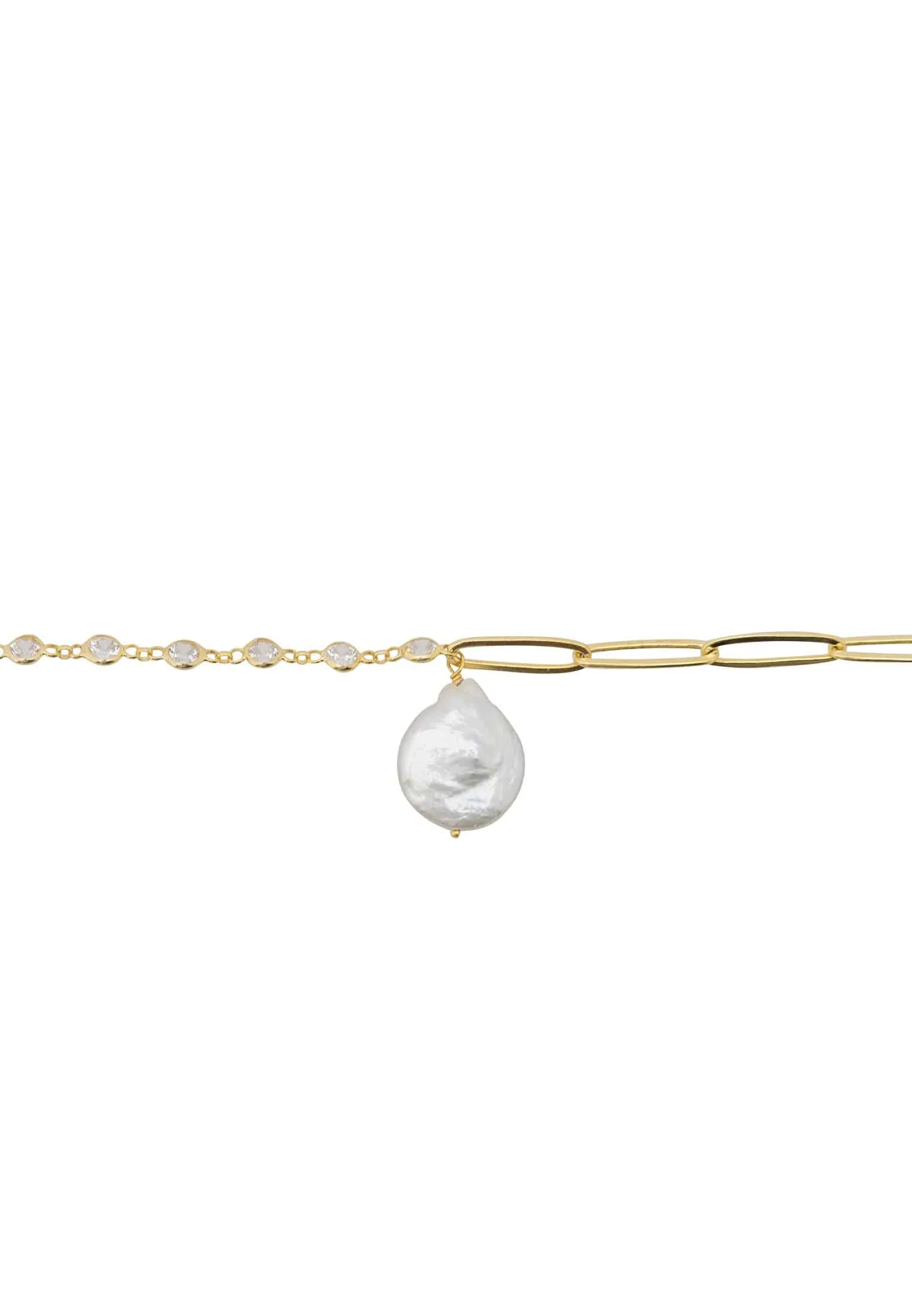 Coin Pearl Bracelet Gold