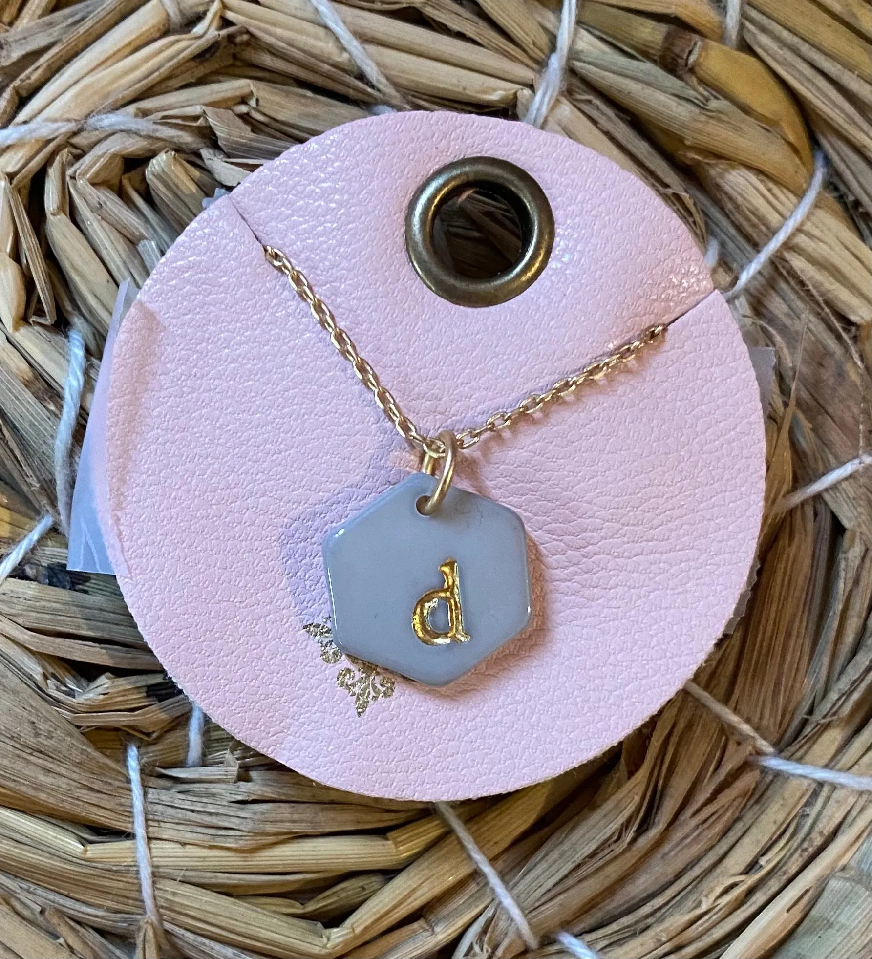 Color Initial Necklace