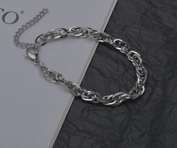 Cross-border Retro Chain Bracelet Men And Women Simple Hundred