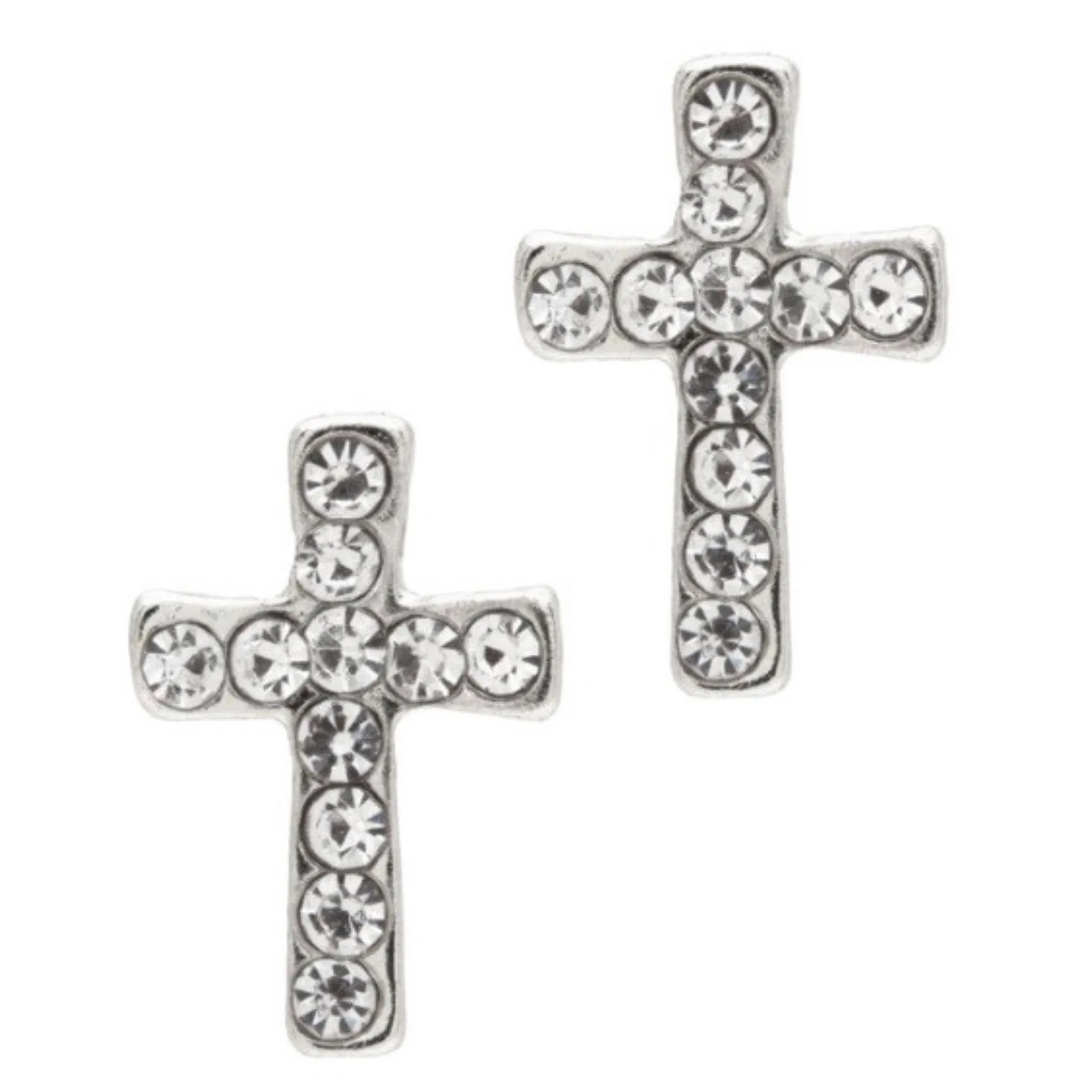 Crystal Cross Earrings