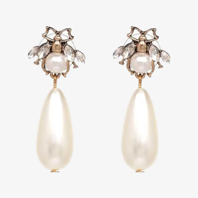 crystal earrings party jewelry accessories cute pearl statement