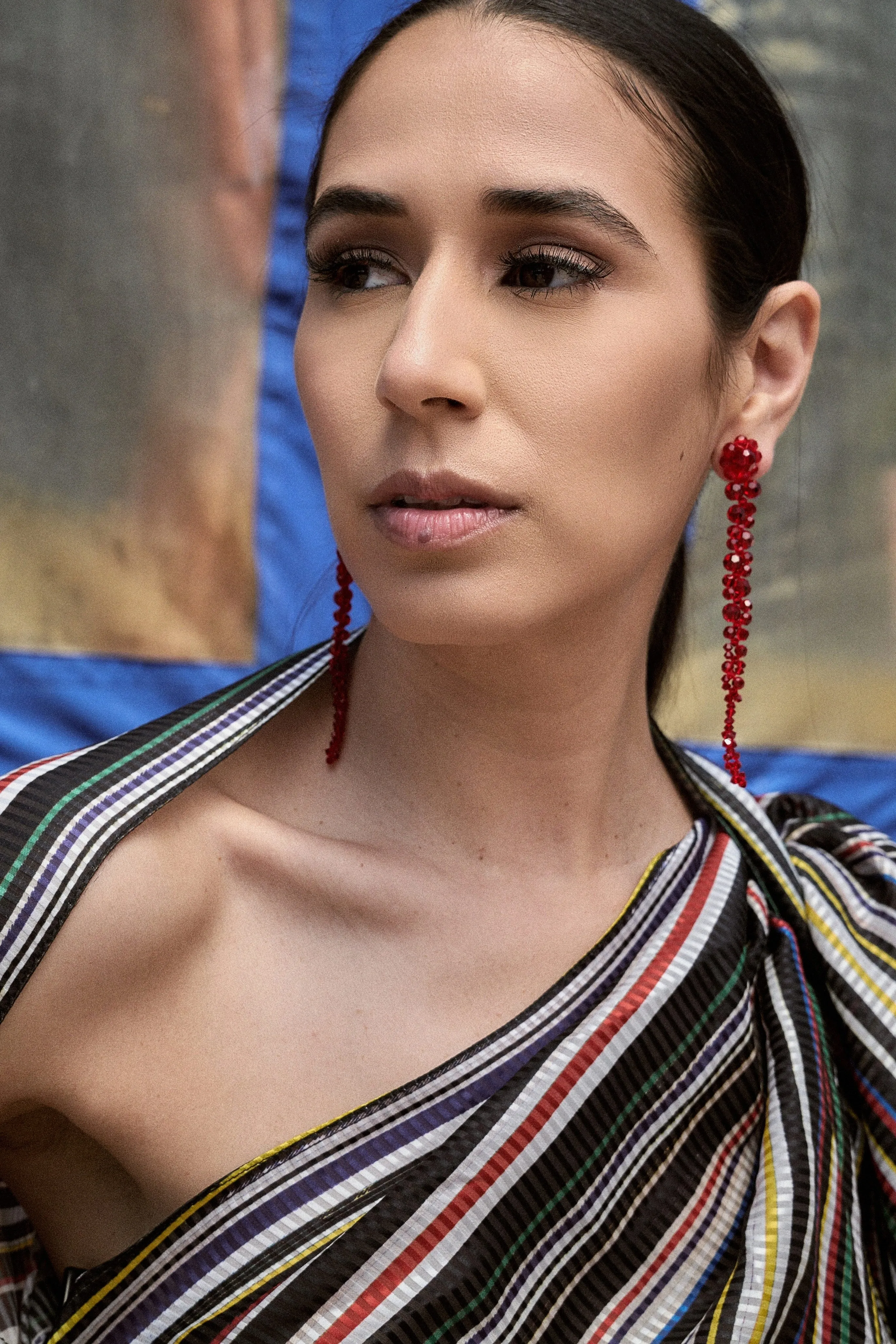 Crystal Red Drip Earrings