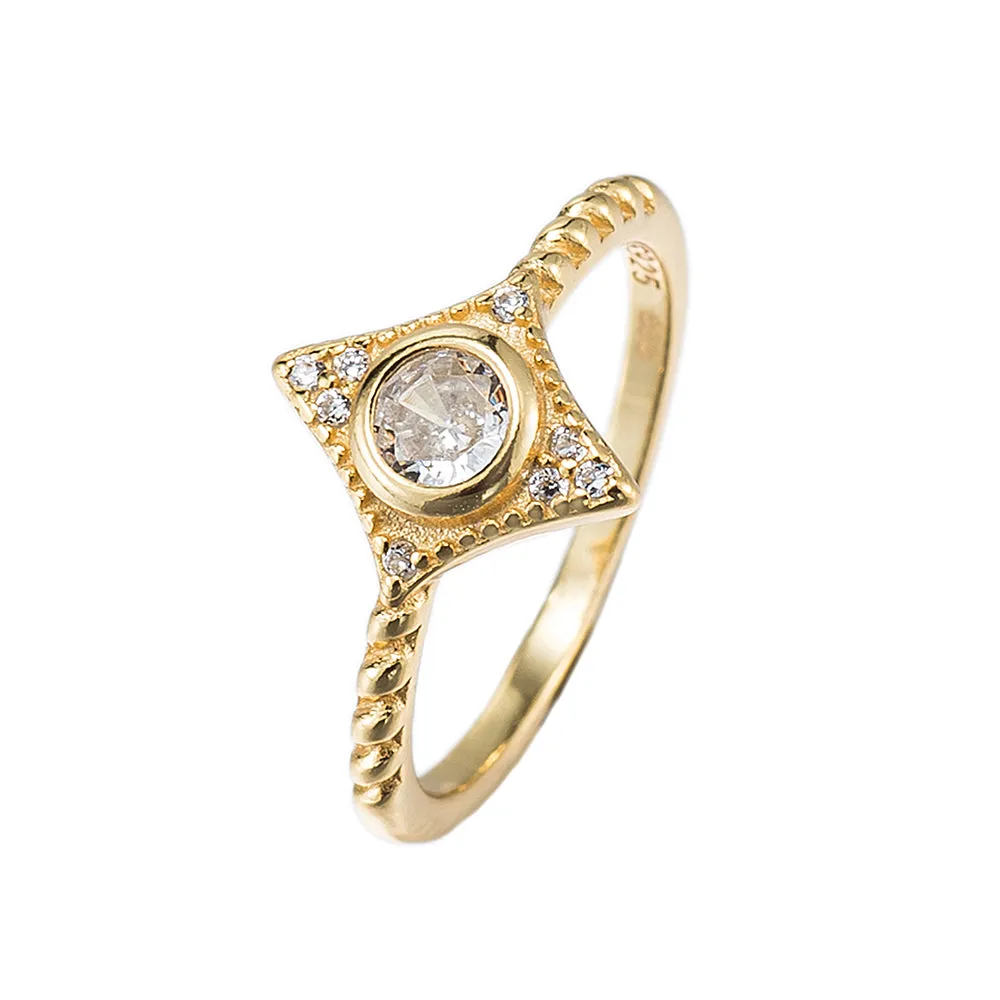 CZ Diamond Line Ring