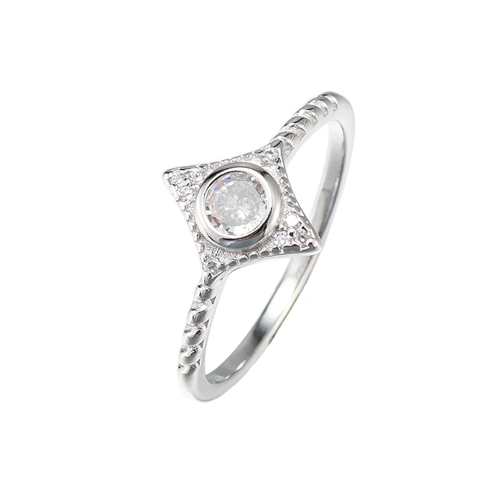 CZ Diamond Line Ring