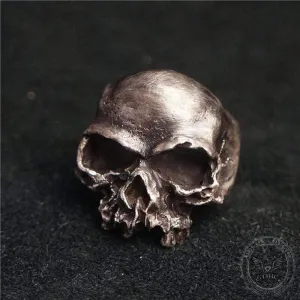 Dark Retro Sterling Silver Skull Ring