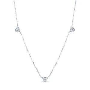 Diamond Cluster Station Necklace