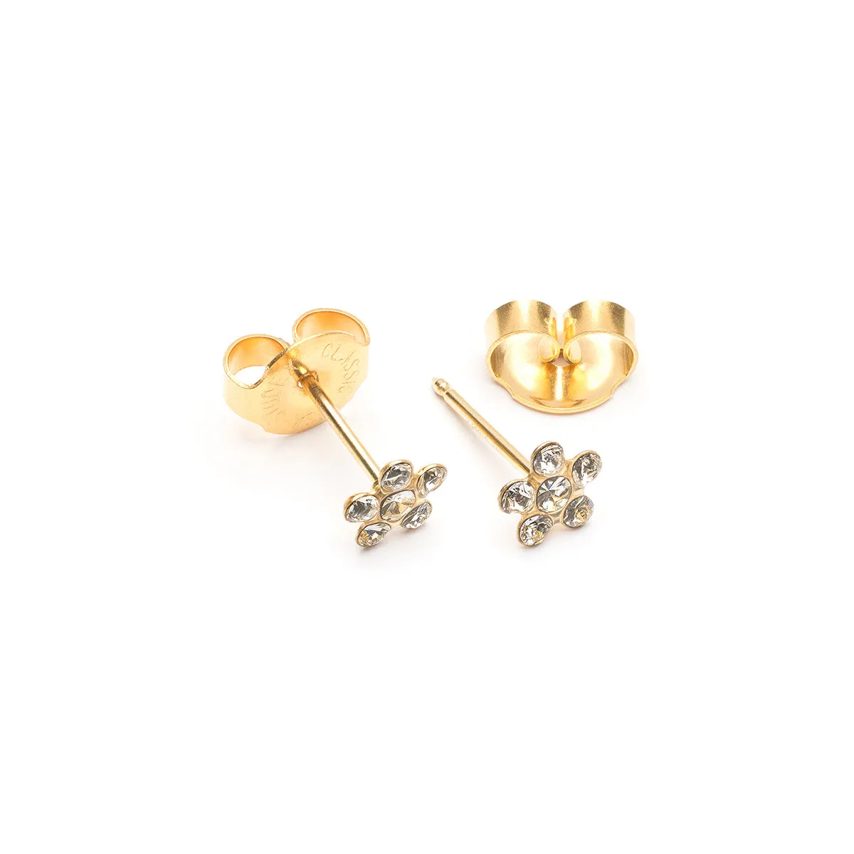 Ear Piercing Daisy Crystal 14K Gold Self Piercer