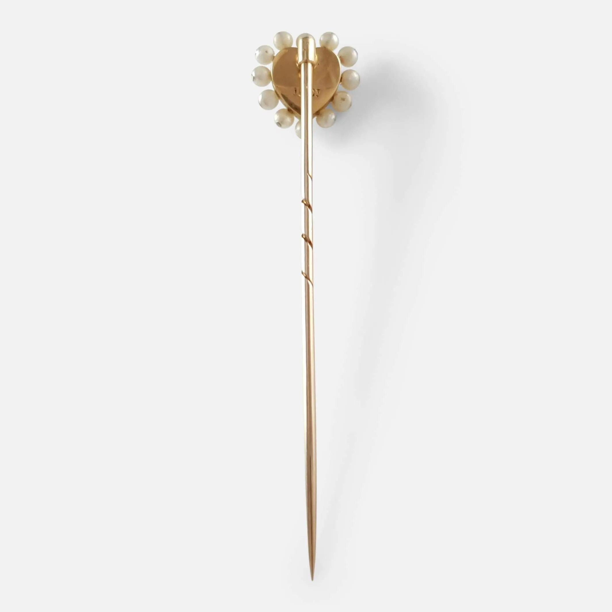 Edwardian Heart Shaped Stick Pin