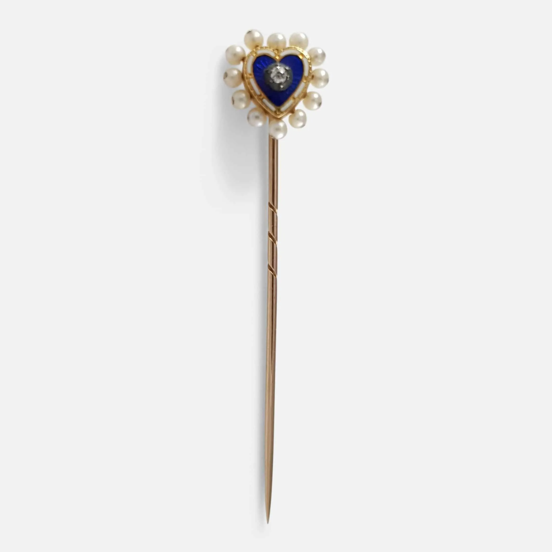 Edwardian Heart Shaped Stick Pin