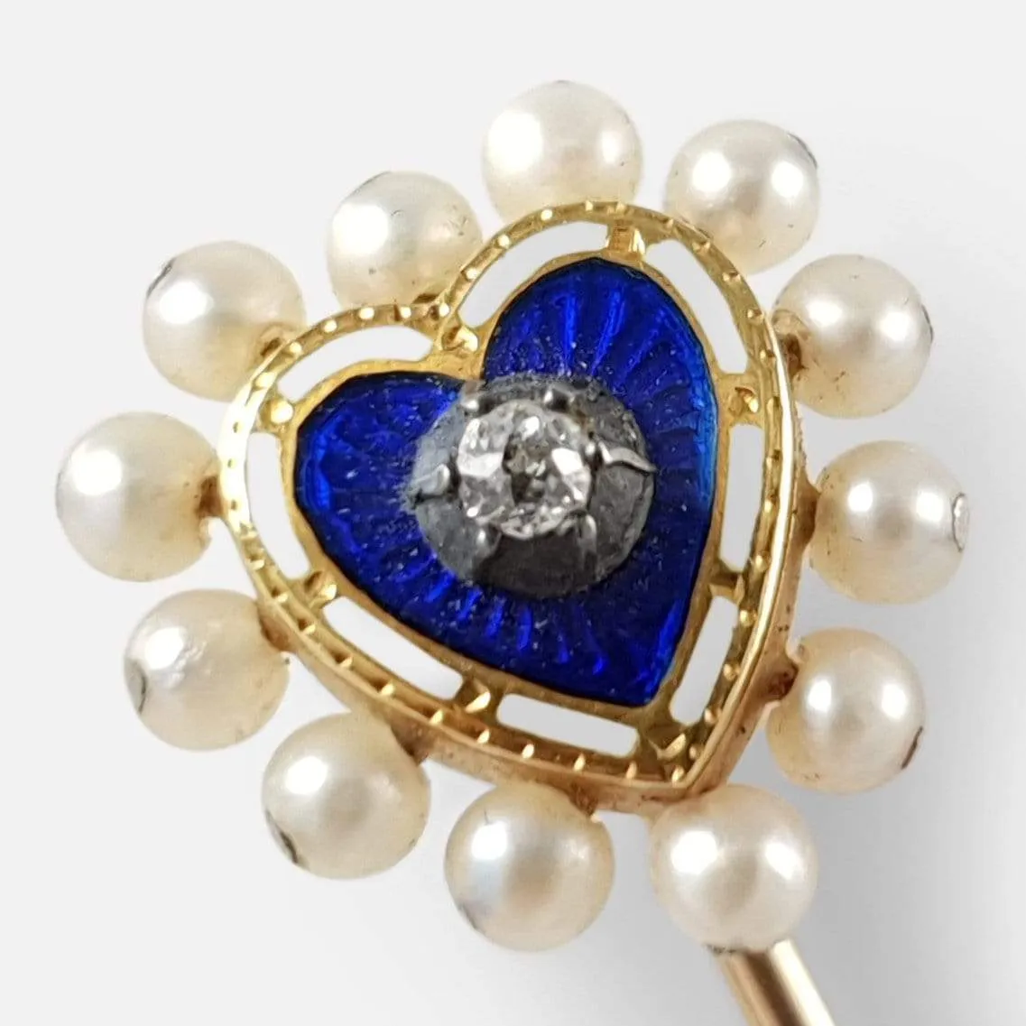 Edwardian Heart Shaped Stick Pin