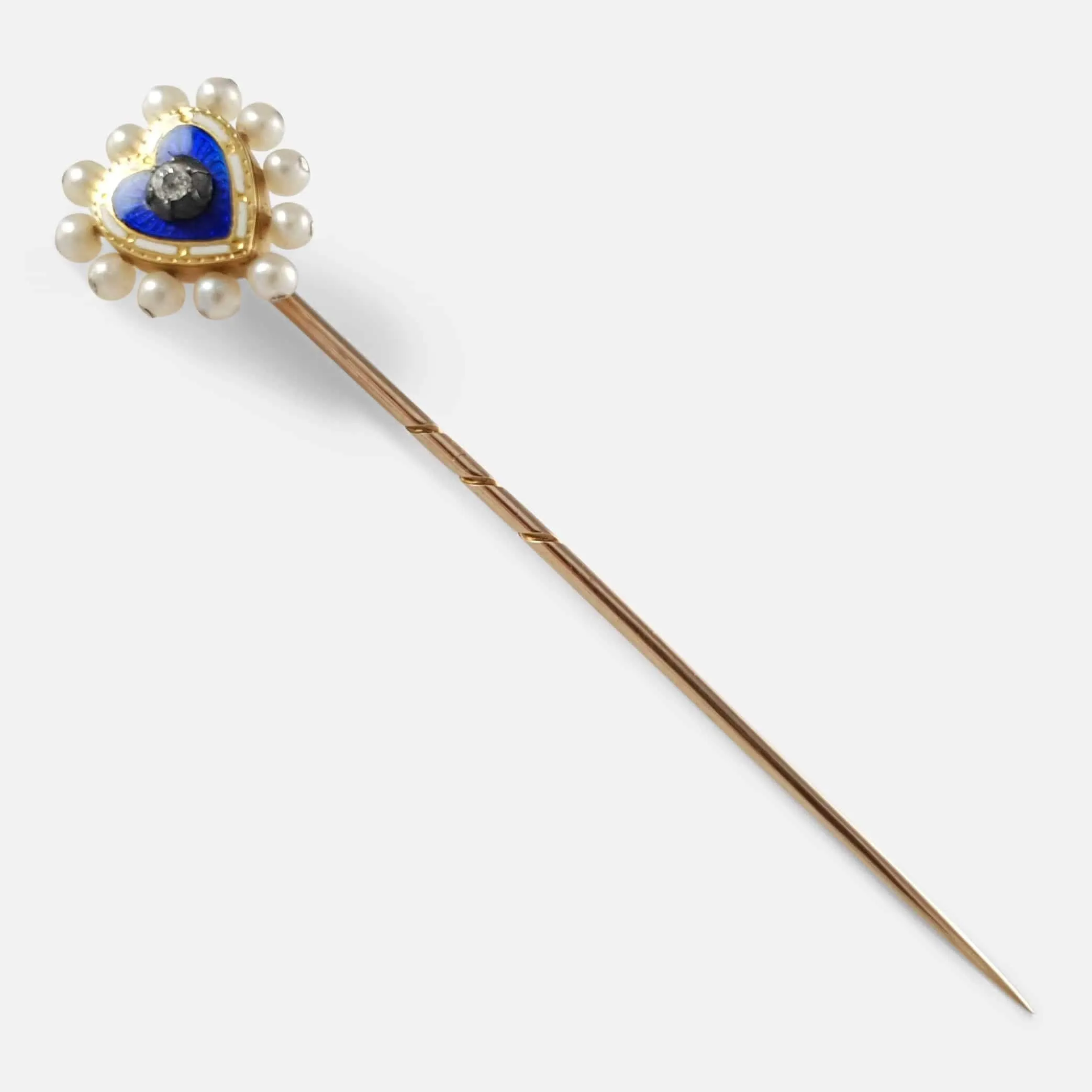 Edwardian Heart Shaped Stick Pin