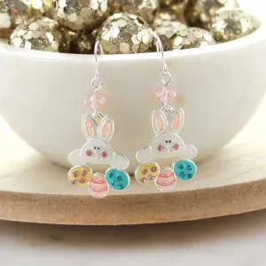 Enamel Easter Bunny & Egg Earrings