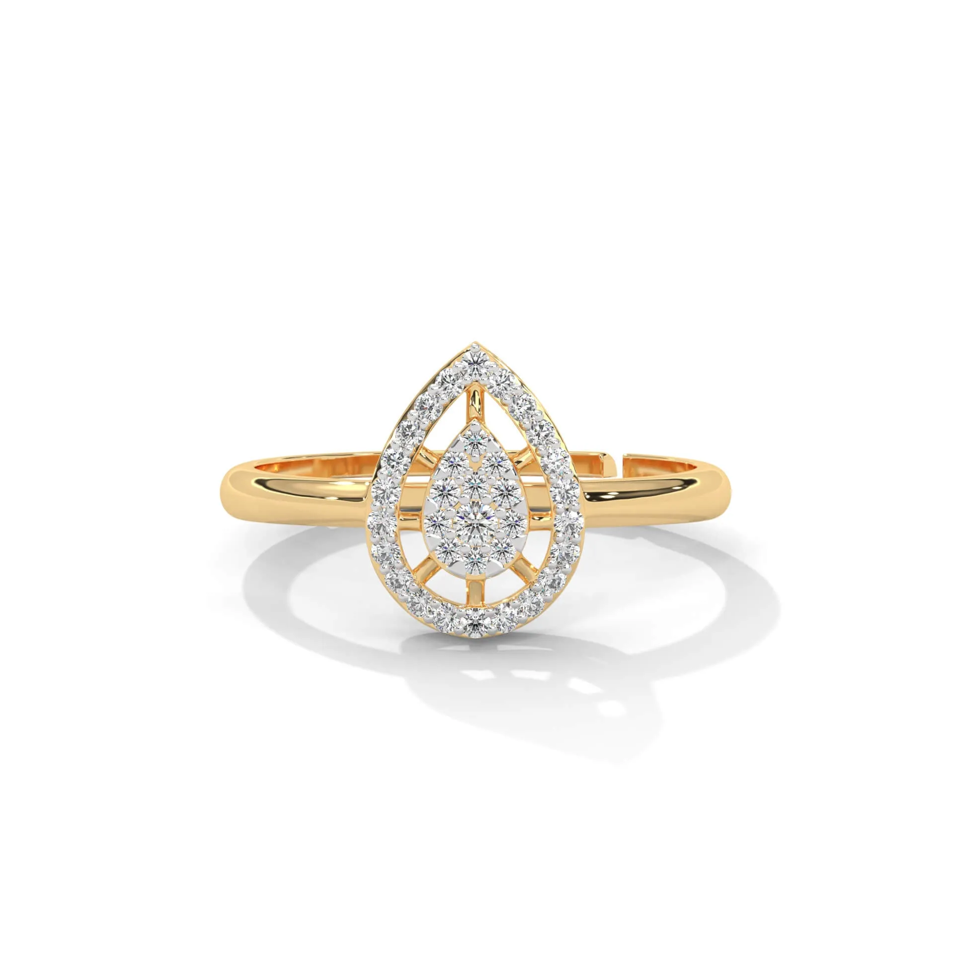 Fanica Silver Adjustable Ring | 22KT Gold Vermeil