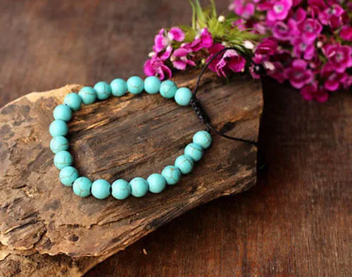 Faux Turquoise Tibetan Wrist Mala