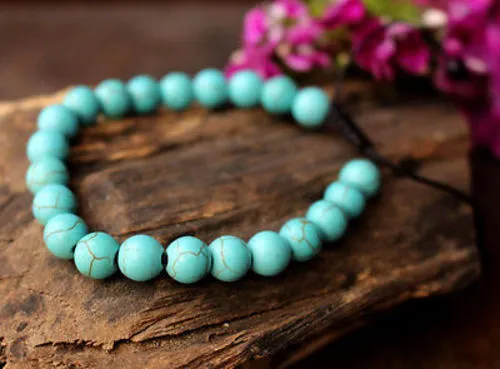 Faux Turquoise Tibetan Wrist Mala