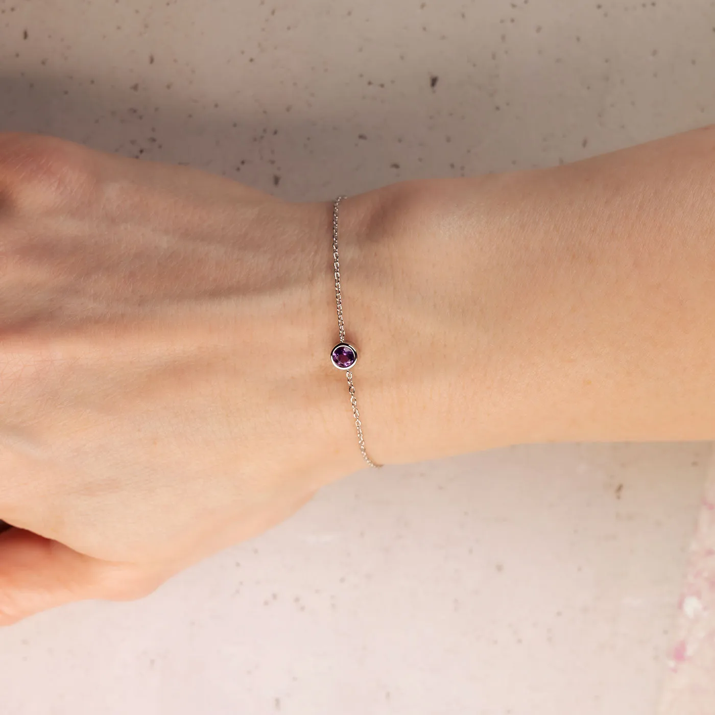 February Birthstone Bracelet - Amethyst